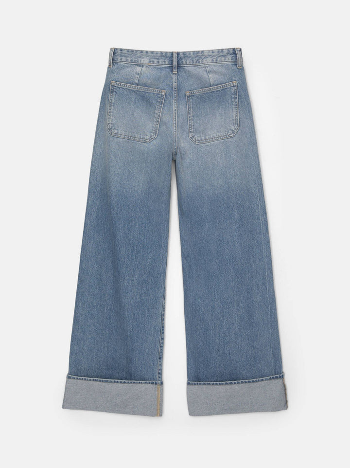 Moudda PULL & BEAR - Pantalon Denim Jambe Large Poches Plastron - Tunisie 8