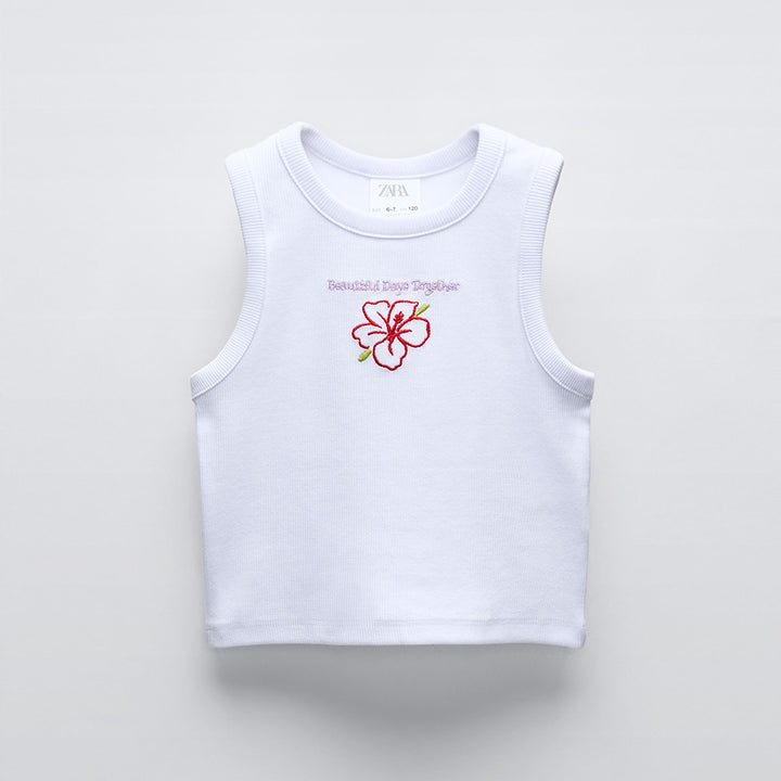 Moudda ZARA - T-shirt fille top brodé - Tunisie 1