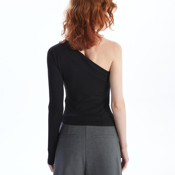 Moudda LC Waikiki - Body en jersey manches longues Femme Noir - Tunisie 4