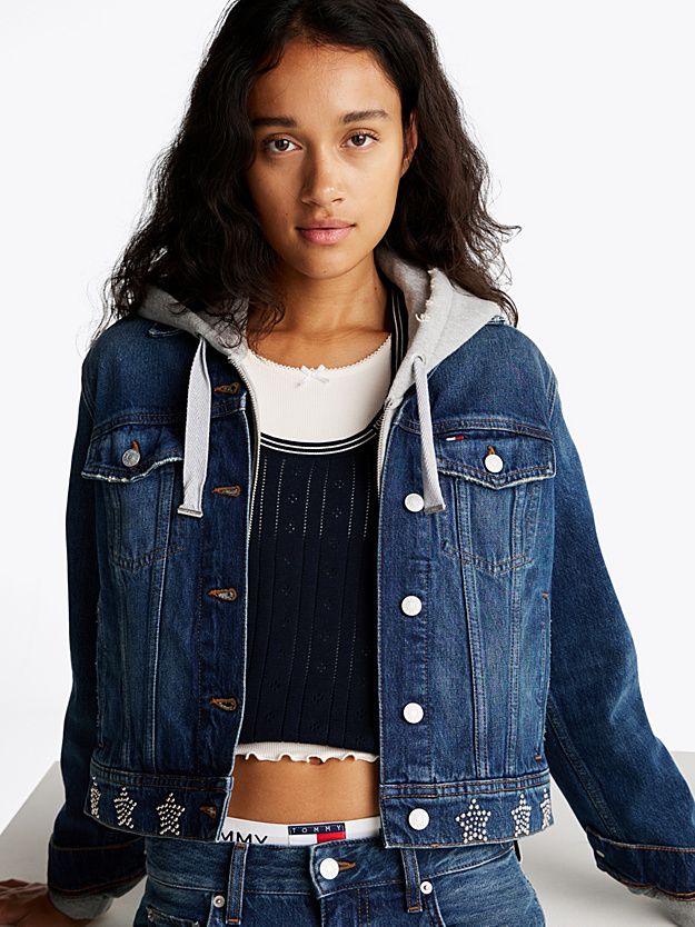 Moudda Tommy Hilfiger - Veste Camionneur En Jean À Clous Métalliques  - Tunisie 2