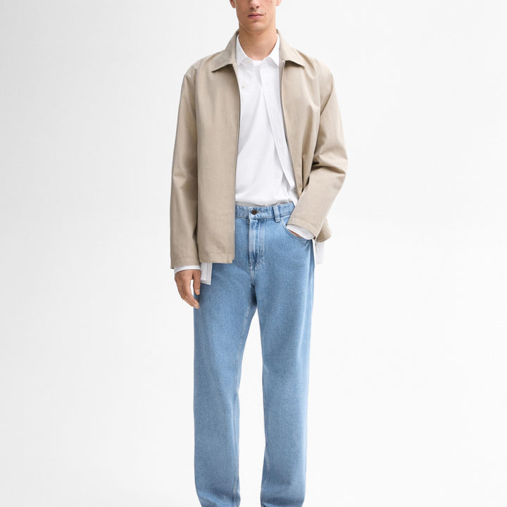 Moudda Massimo Dutti - Pantalon jean mi-délavé relaxed - Tunisie 8