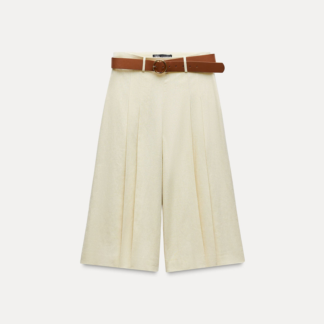 Moudda ZARA - Short à ceinture similicuir boucle dorée Costa Rica - Tunisie 1