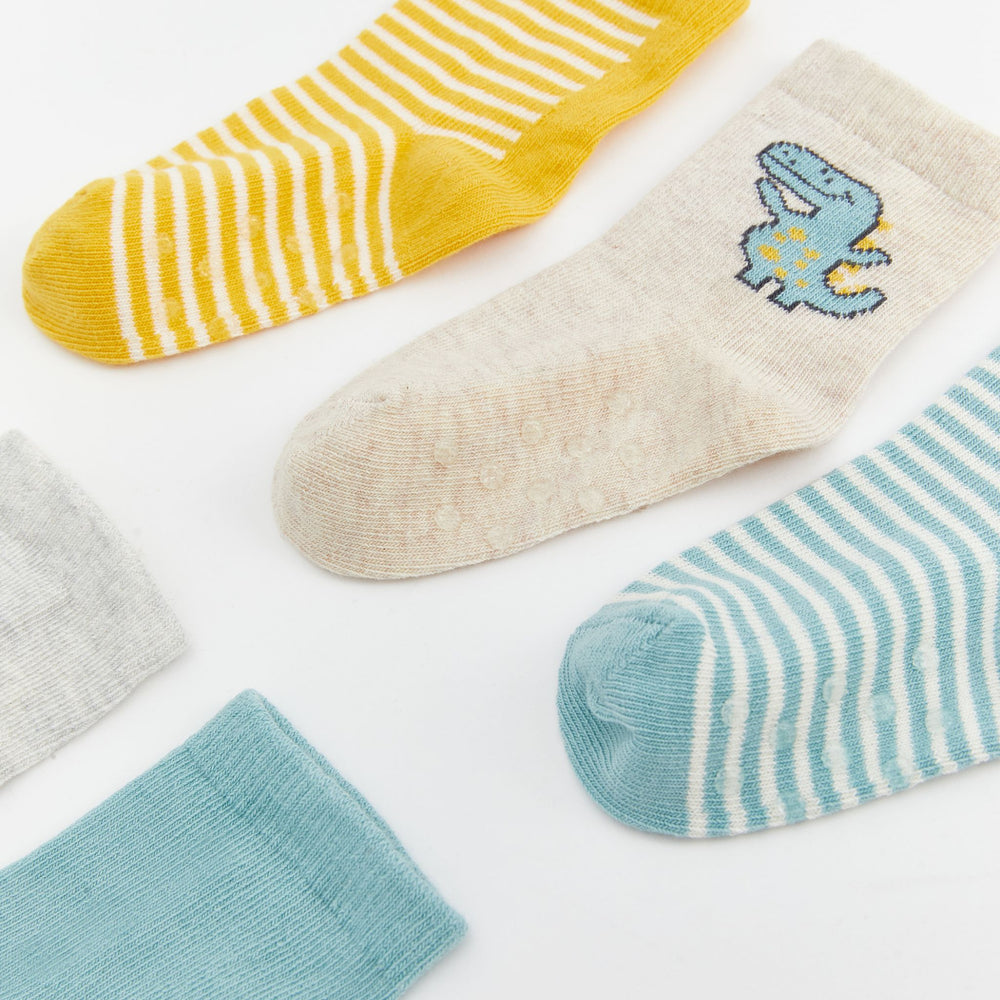 Moudda LC Waikiki - Chaussettes courtes Garçon Rayures jaunes - Tunisie 2