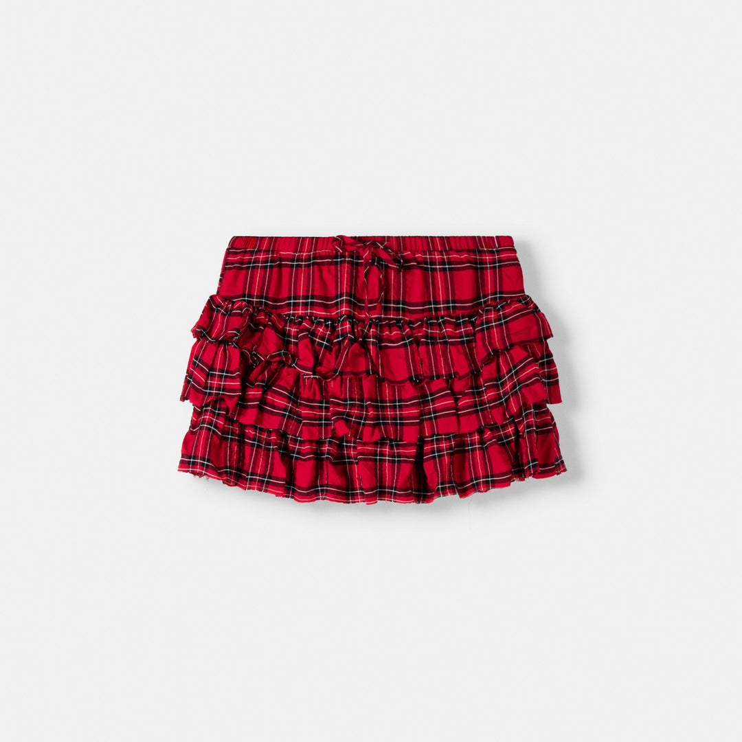 Moudda BERSHKA - Jupe Mini à Volants et Carreaux - Tunisie 1