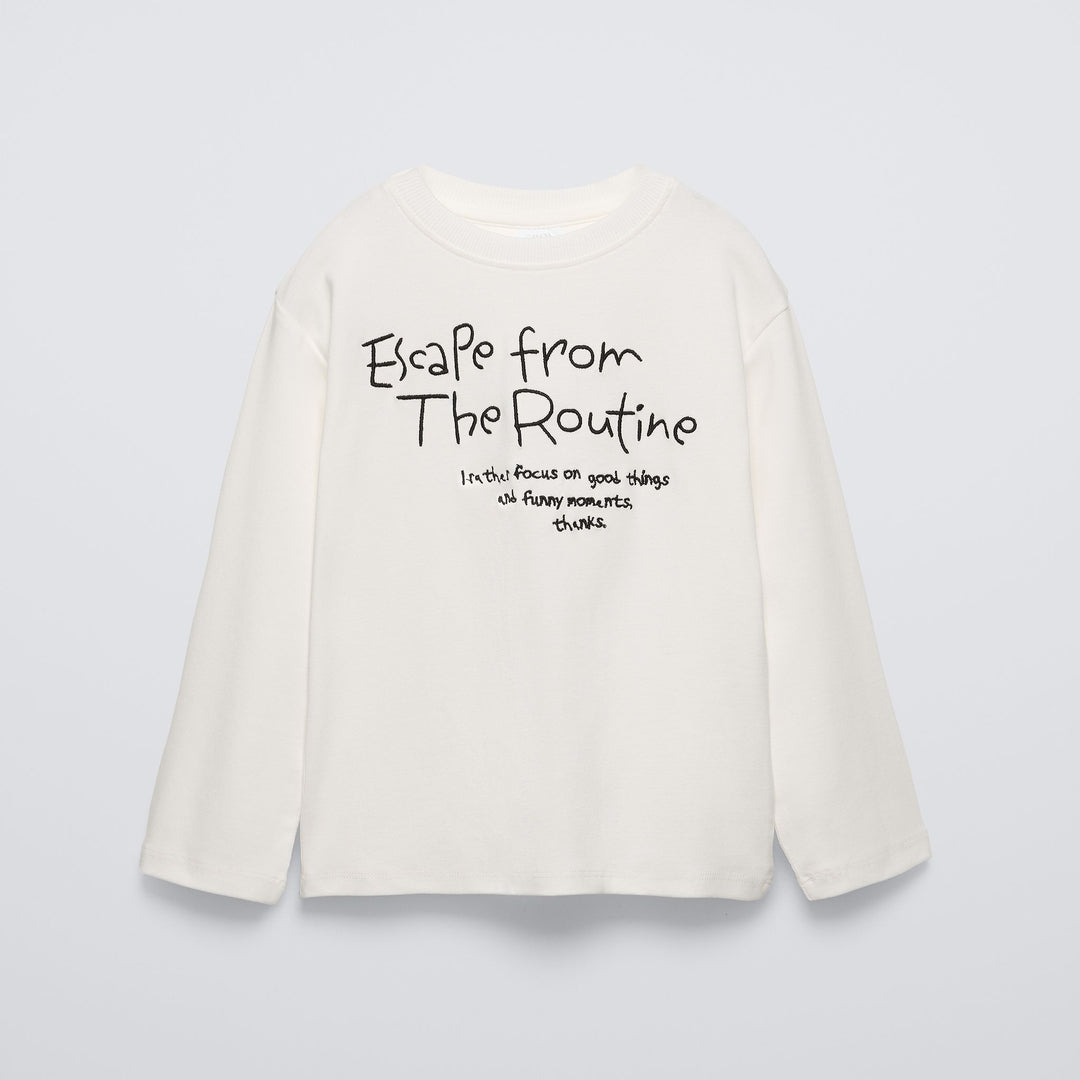 Moudda ZARA - T-shirt textes brodés - Tunisie 1