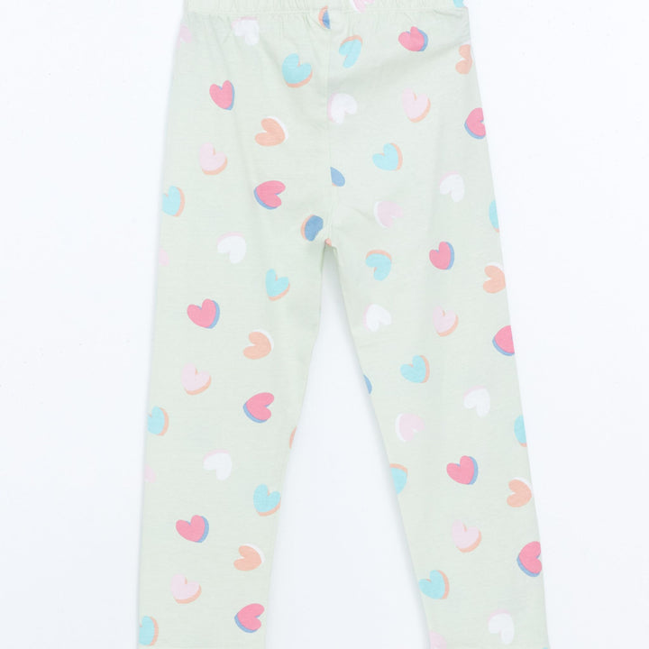Moudda LC Waikiki - Pyjama en jersey manches longues moyen Fille Imprimé vert - Tunisie 5