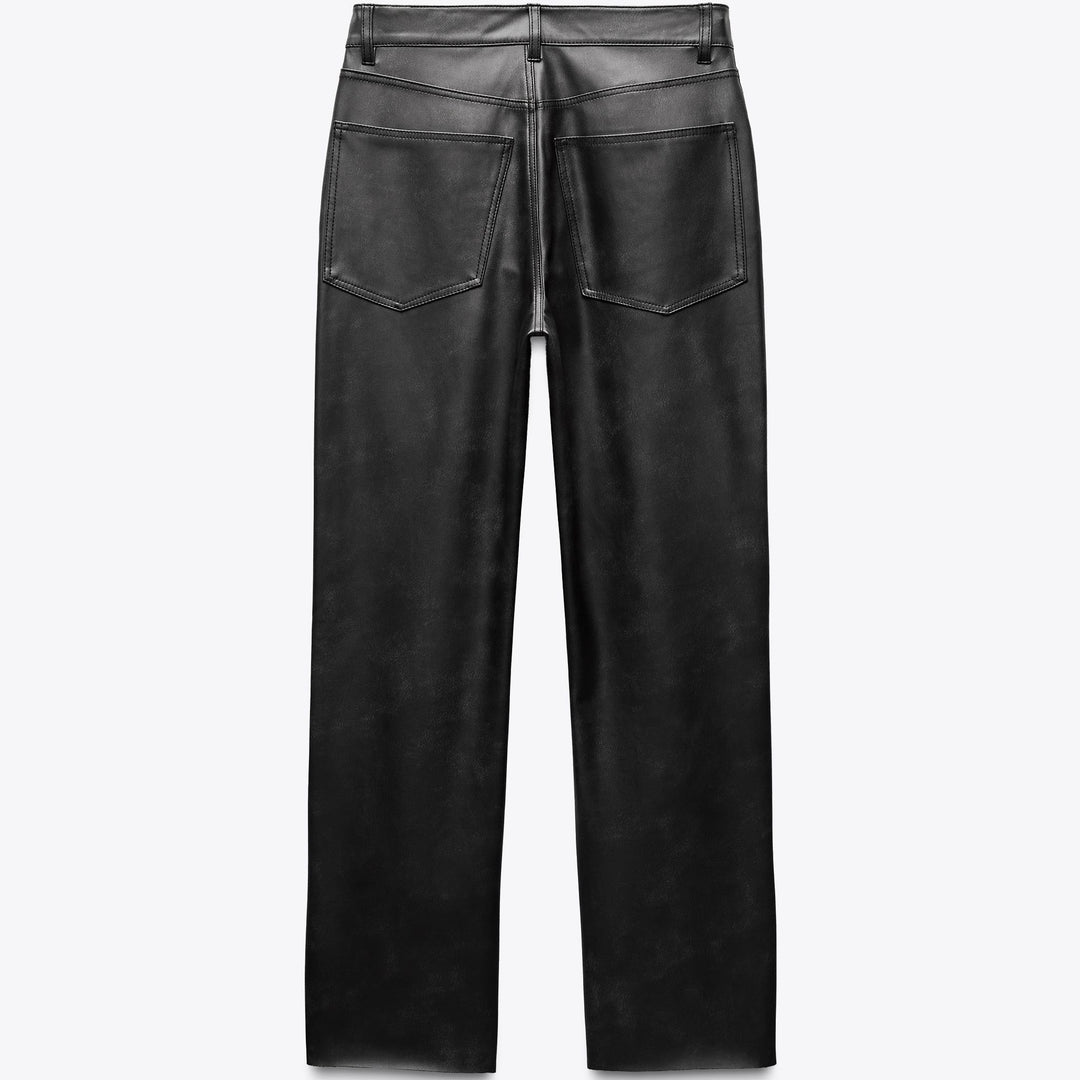 Moudda ZARA - Pantalon Bootcut - Taille Haute & Cropped PU - Tunisie 2