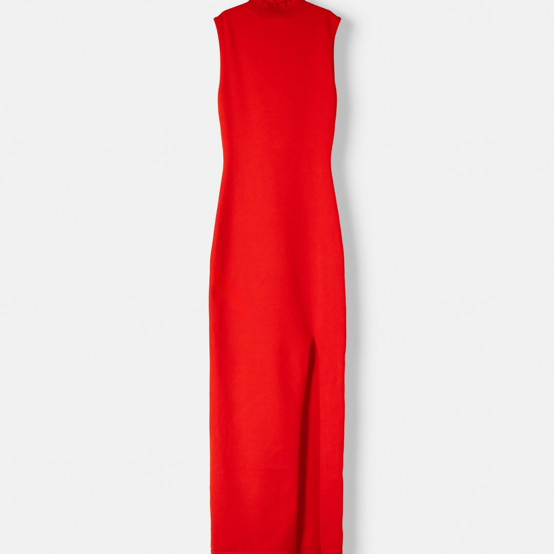 Moudda BERSHKA - Robe mi-longue col Perkins, maille unie - Tunisie 1