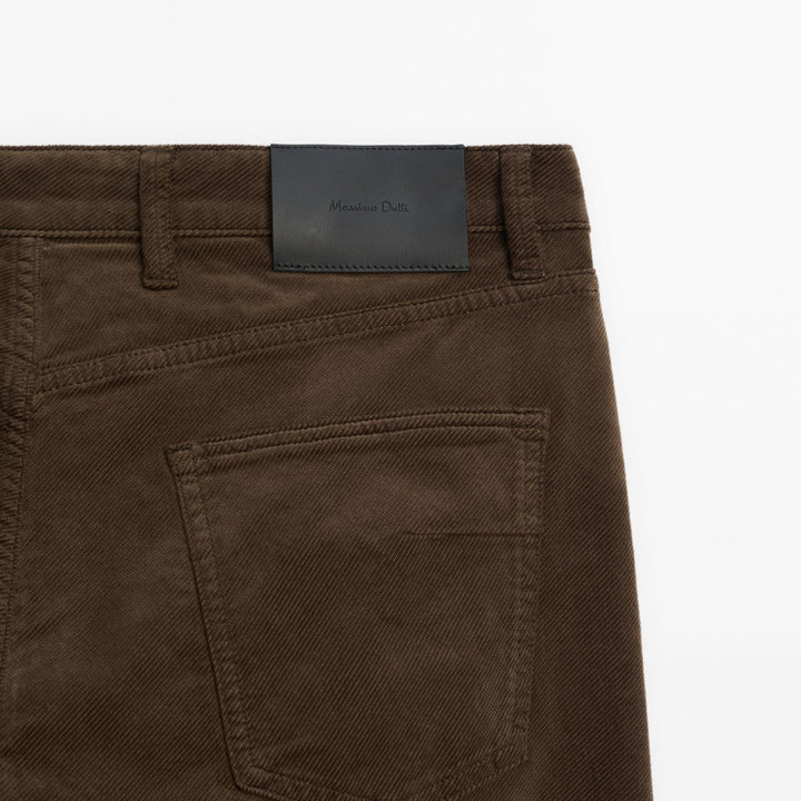 Moudda Massimo Dutti - Pantalon jean velours côtelé diagonal coupe slim - Tunisie 6