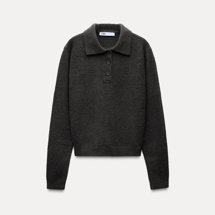 Moudda ZARA - Pull manches longues col polo, qualité premium - Tunisie 1