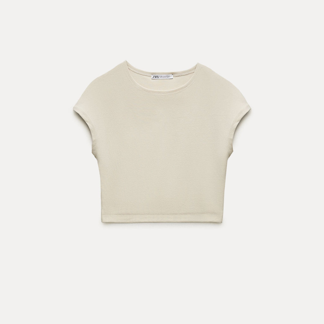 Moudda ZARA - T-shirt Coton et Modal Manches Japonaises - Tunisie 1