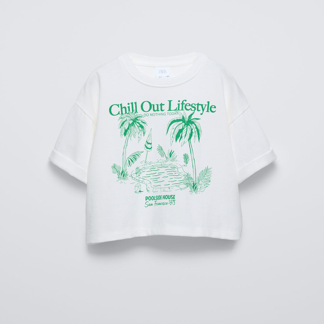 Moudda ZARA - T-shirt jersey épais, imprimé librairie - Tunisie 2