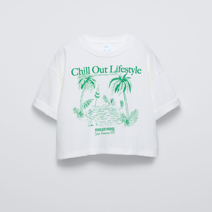 Moudda ZARA - T-shirt jersey épais, imprimé librairie - Tunisie 2