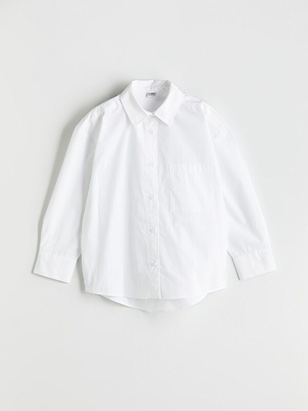 Moudda LC Waikiki - Chemise tissée manches longues Fille Buxe blanc - Tunisie 1