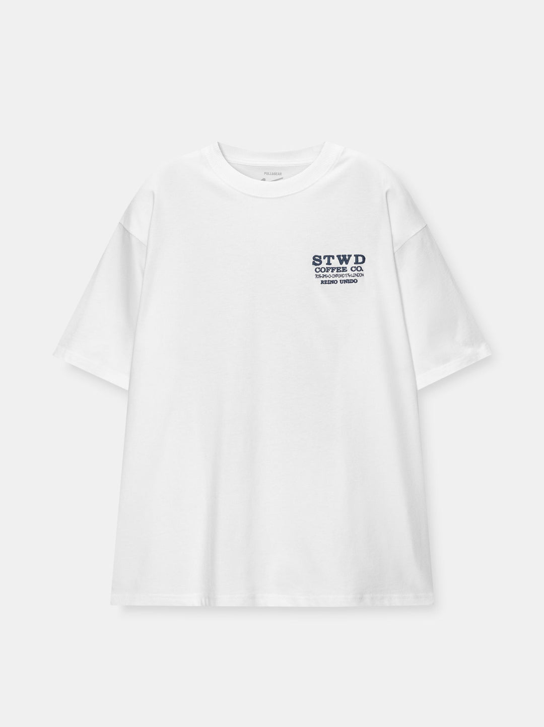 Moudda PULL & BEAR - T-Shirt Demi-Manches Handlines MC04 Blanc - Tunisie 4
