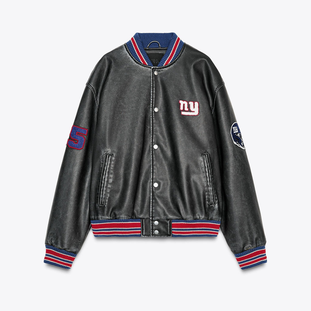 Moudda ZARA - Veste PU Oversize - Patchs & NFL - Tunisie 1