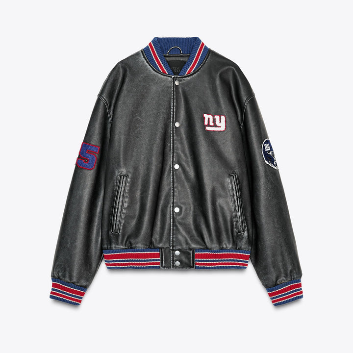 Moudda ZARA - Veste PU Oversize - Patchs & NFL - Tunisie 1