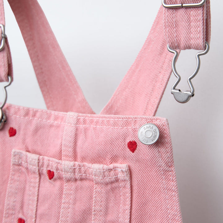 Moudda ZARA - Salopette Enfant Longue Serge - Fuschia & Broderie - Tunisie 3