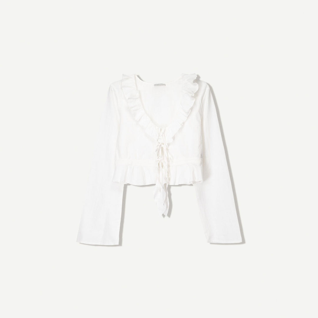 Moudda BERSHKA - Blouse Volants - Détail Nœuds - Tunisie 1