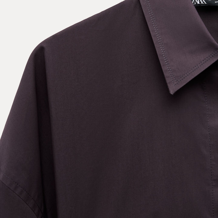 Moudda ZARA - Chemise oversized gabardine boutons taille - Tunisie 3