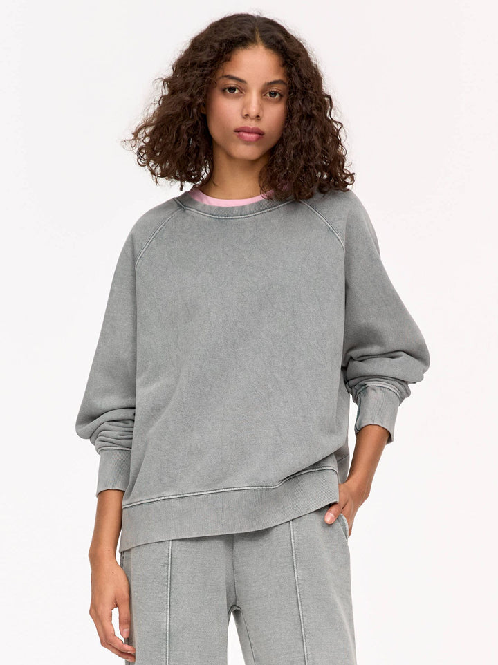 Moudda PULL & BEAR - Sweat Basique - Couture Raglan (Gris) - Tunisie 2