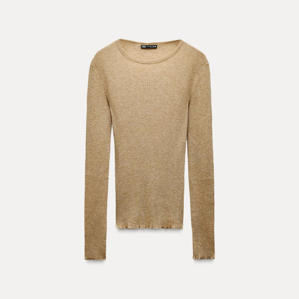 Moudda ZARA - Top Mini Côtelé Manches Longues - Tunisie 2