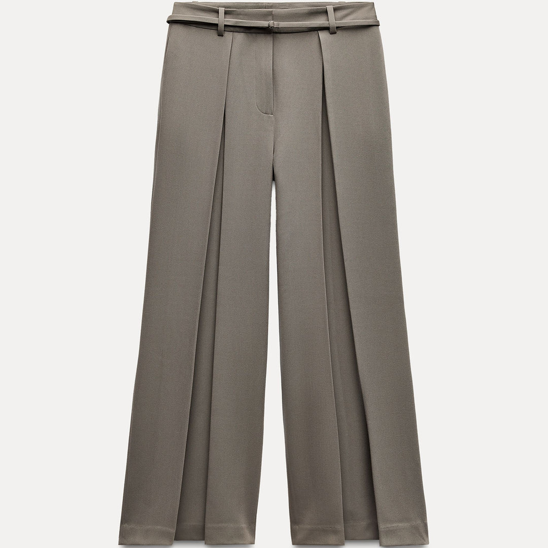 Moudda ZARA - Pantalon large plissé, ceinturé - Tunisie 1
