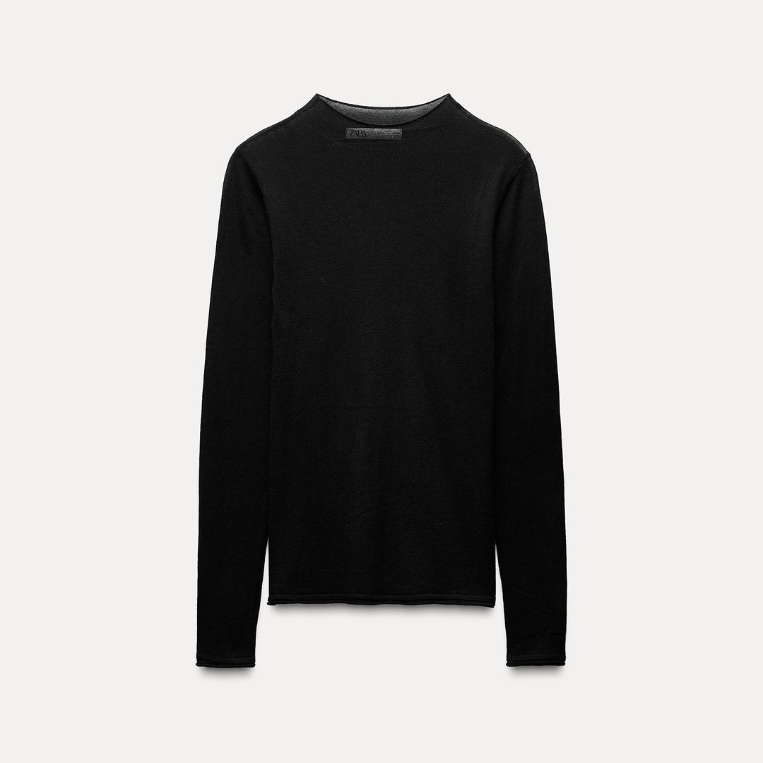 Moudda ZARA - Pull top col bateau ultra-fin 70% laine 30% soie - Tunisie 1