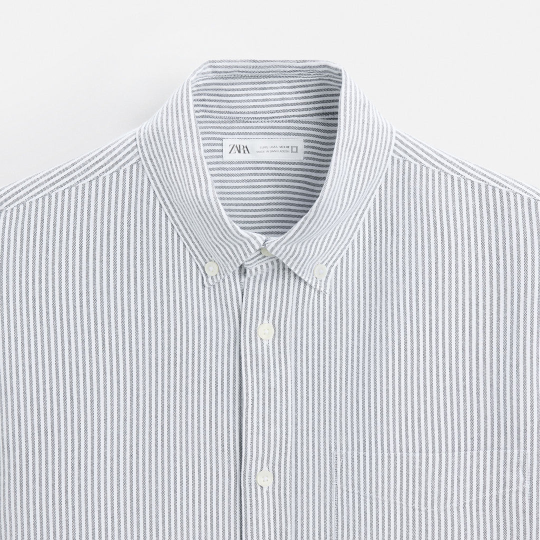 Moudda ZARA - Chemise Oxford - Boutonnée & 1 Poche - Tunisie 3