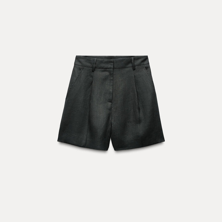 Moudda ZARA - Bermuda taille haute lin plis (Ensemble) - Tunisie 1