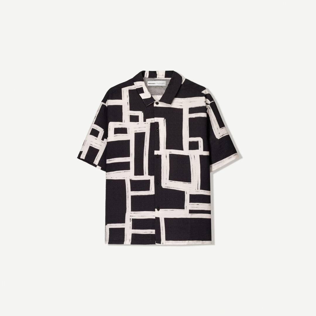 Moudda BERSHKA - Chemise Relax - Imprimé Abstrait - Tunisie 1