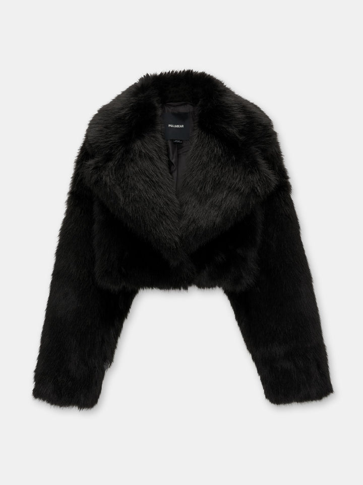 Moudda PULL & BEAR - Manteau Poil Court Revers Fête - Tunisie 1