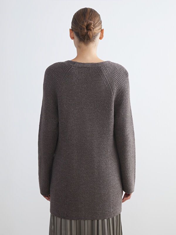 Moudda LC Waikiki - Cardigan tricot épais Femme Brun - Tunisie 4