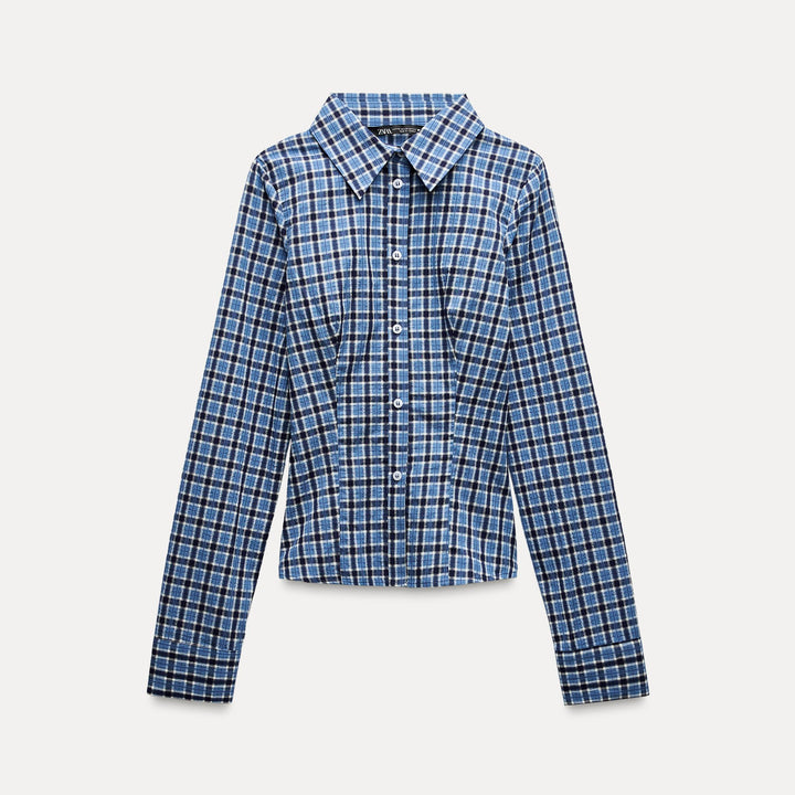 Moudda ZARA - Chemise carreaux manches longues ajustée - Tunisie 2