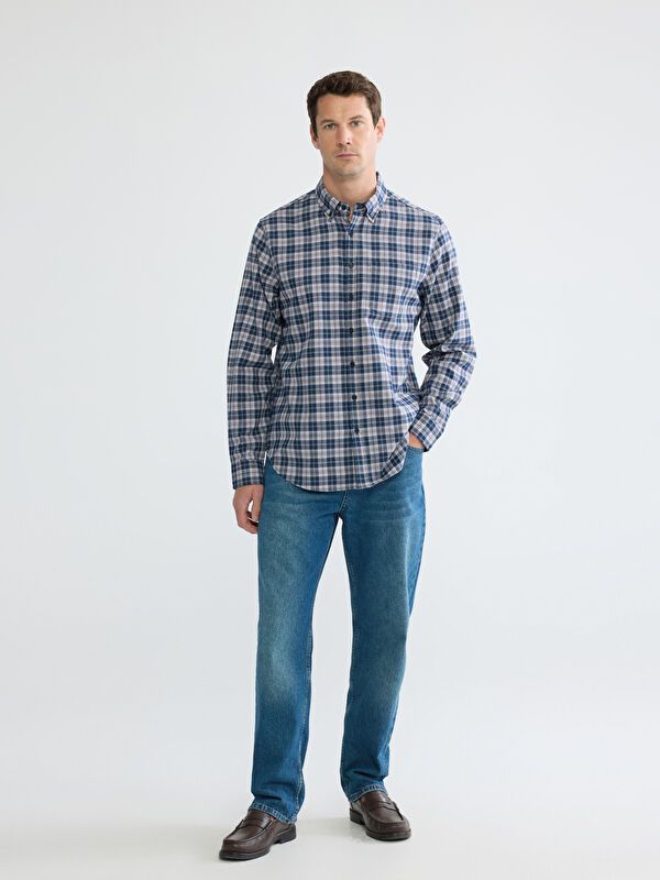 Moudda LC Waikiki - Chemise à carreaux manches longues en tissu pour Homme - Tunisie 2
