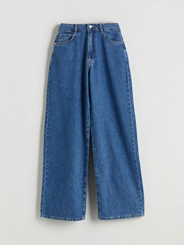 Moudda LC Waikiki - Pantalon tissé en denim Fille Lavage à l'acide bleu - Tunisie 1