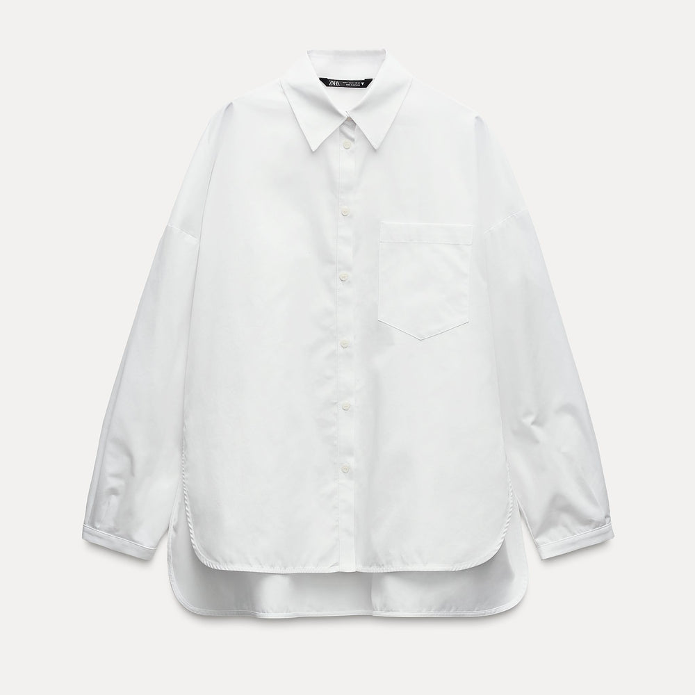 Moudda ZARA - Chemise oversized gabardine ouvertures latérales - Tunisie 2