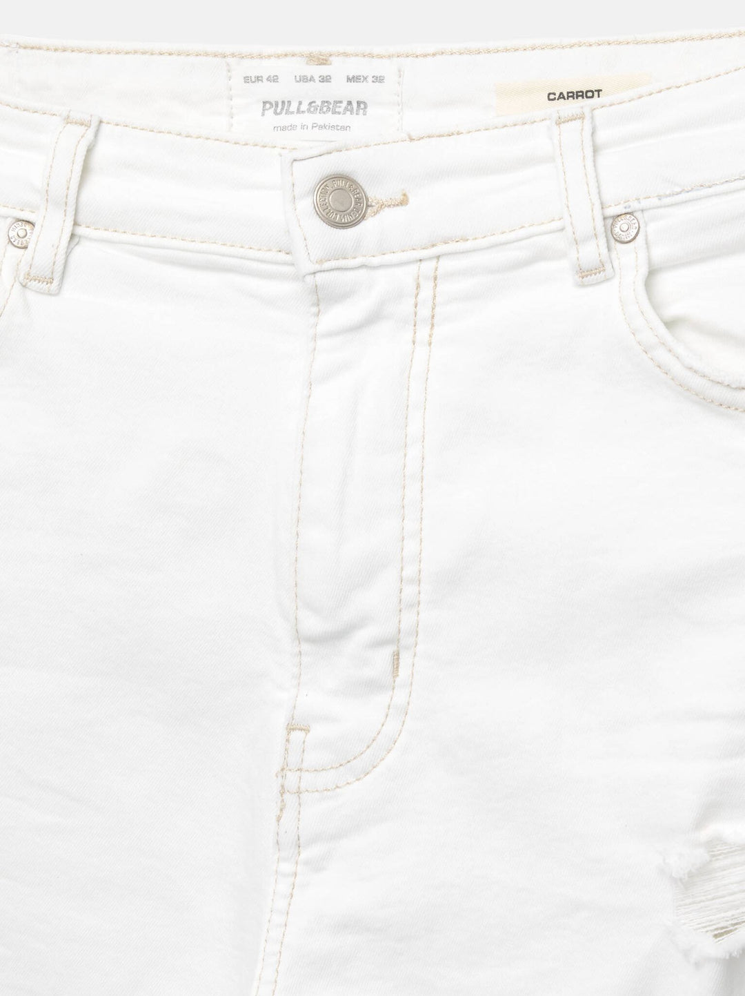Moudda PULL & BEAR - Pantalon Denim Carrot - Effet Déchiré - Tunisie 5