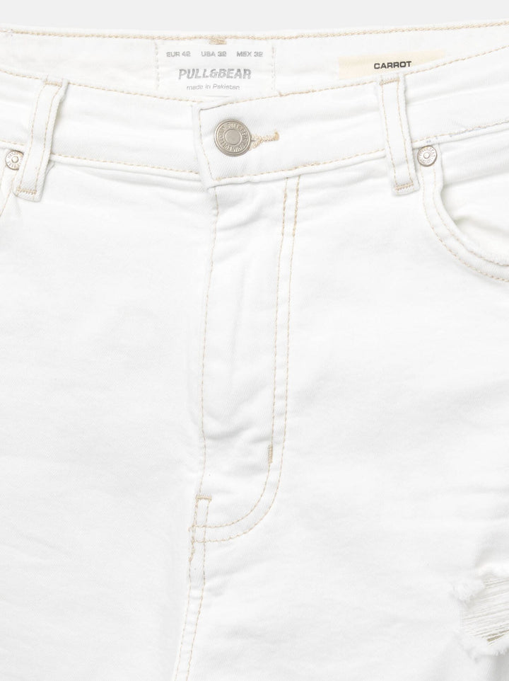 Moudda PULL & BEAR - Pantalon Denim Carrot - Effet Déchiré - Tunisie 5