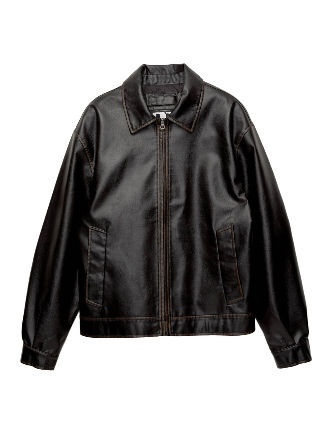 Moudda PULL & BEAR - Veste Boxy PU Lavée - Col Chemisier - Tunisie 1