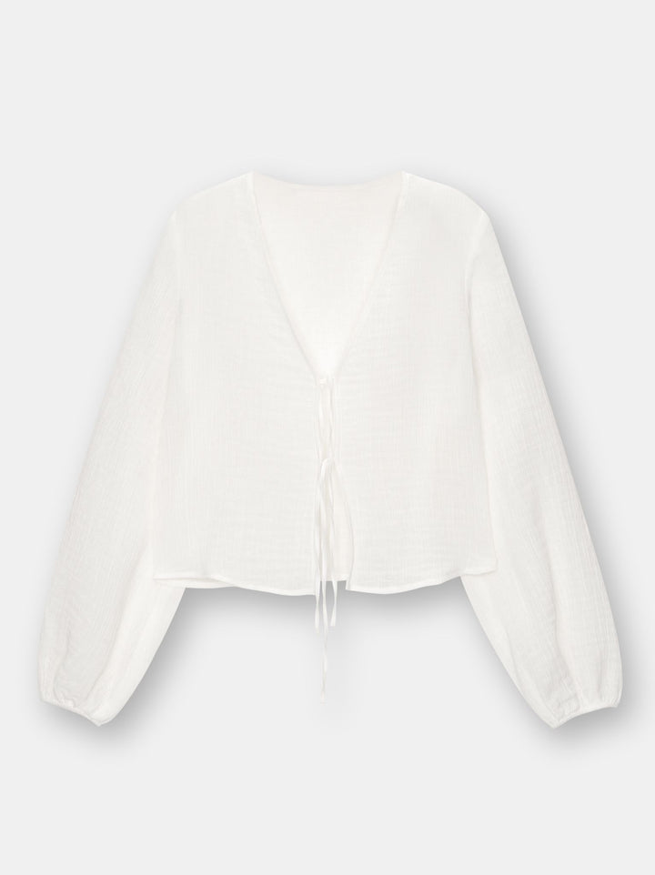 Moudda PULL & BEAR - Blouse Nœuds Manches Bouffantes - Tunisie 2