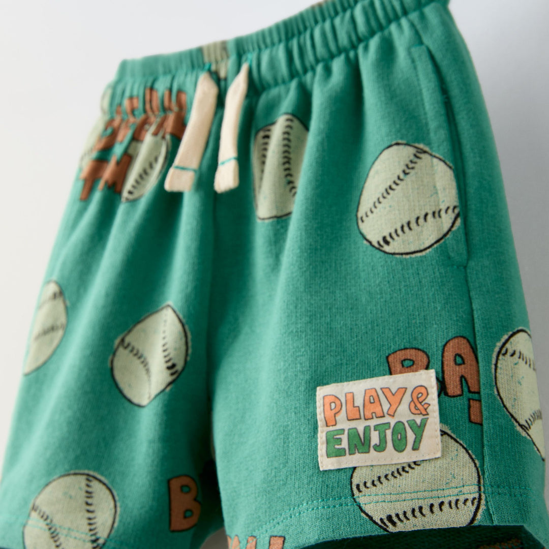 Moudda ZARA - Short enfant molleton imprimé baseball - Tunisie 3