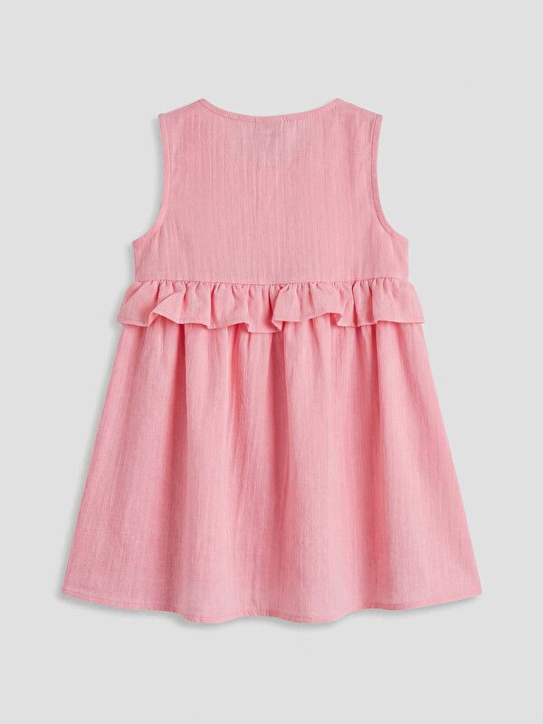 Moudda LC Waikiki - Robe manches courtes en tissu pour Fille couleur Rose - Tunisie 2