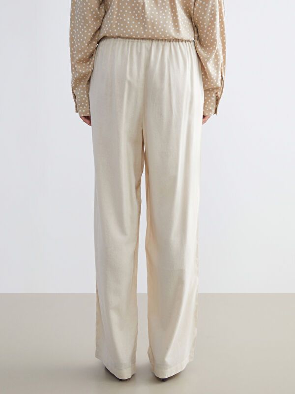 Moudda LC Waikiki - Pantalon tissé fin Femme Beige pâle - Tunisie 4