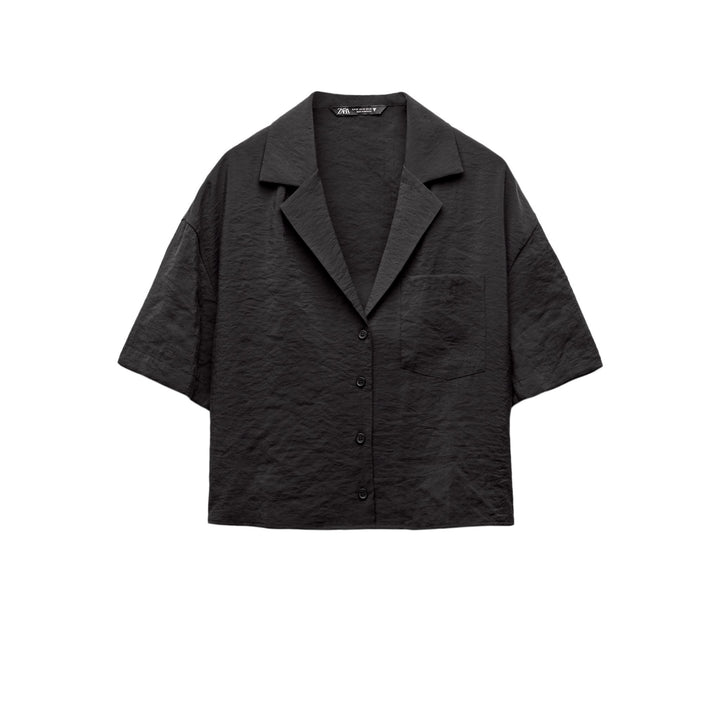 Moudda ZARA - Chemise fluide manches courtes col chemise poche - Tunisie 3