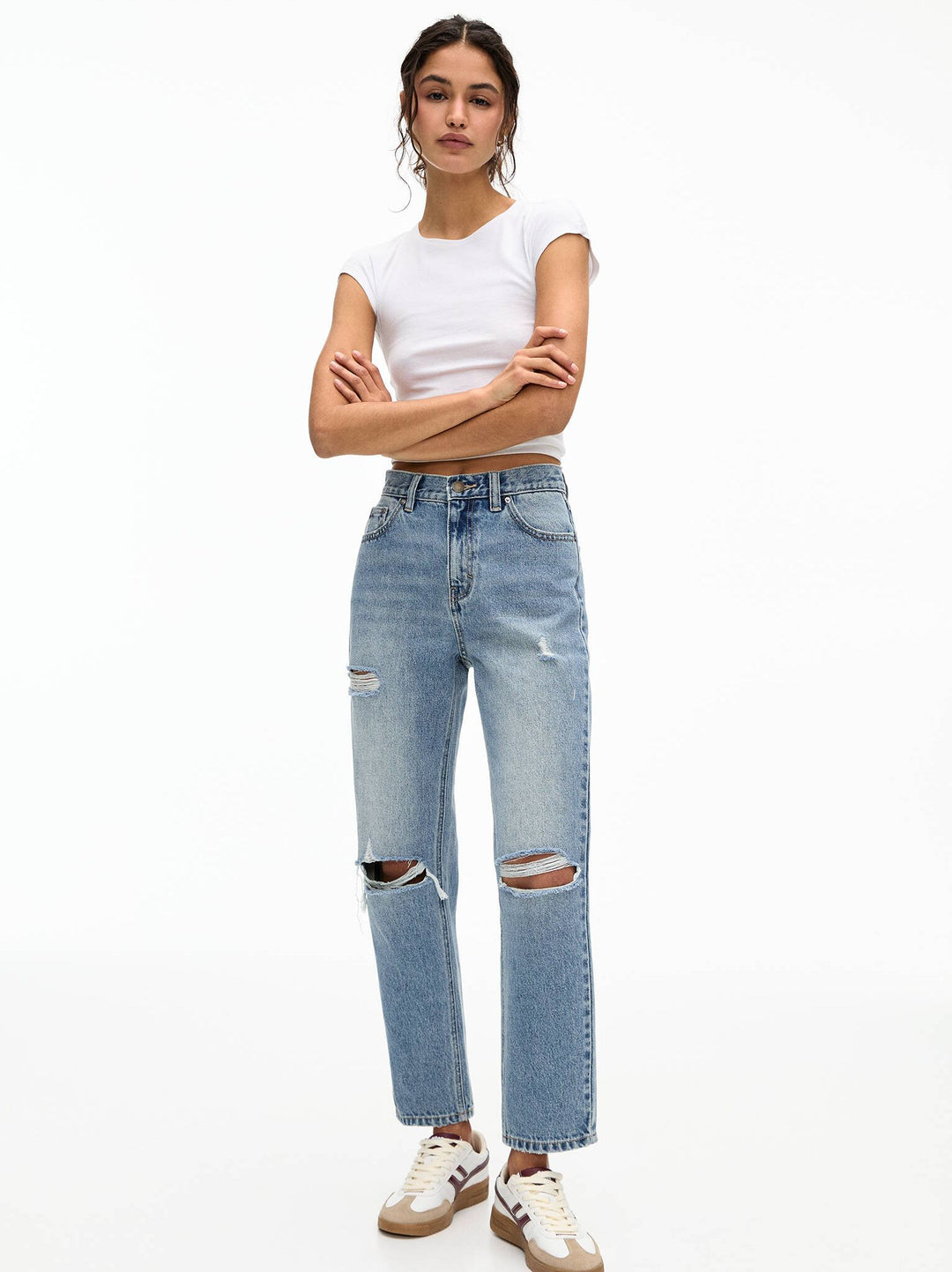 Moudda PULL & BEAR - Pantalon Mom - Effet Déchiré - Tunisie 2
