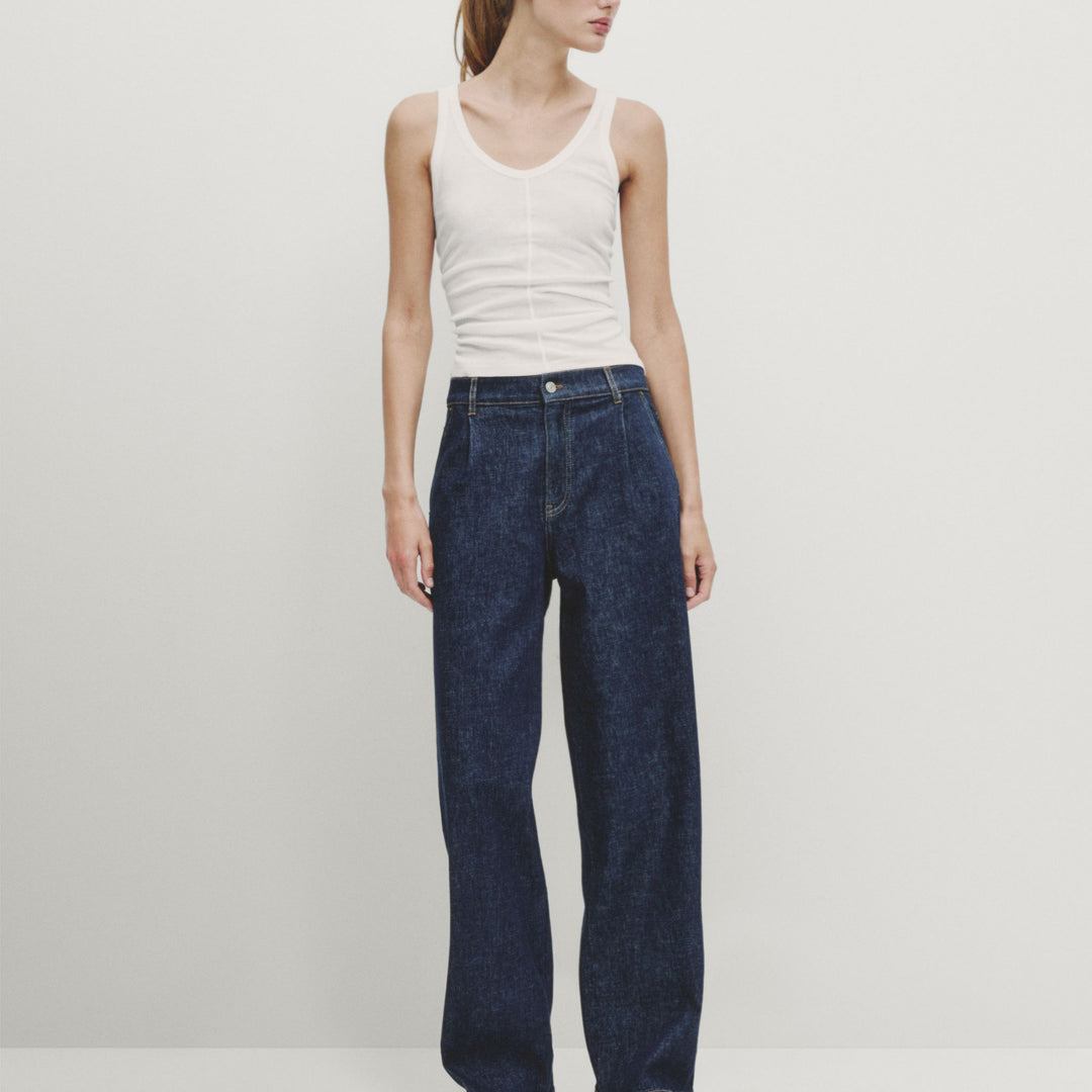Moudda Massimo Dutti - Jean taille haute jambe large plissé - Tunisie 7