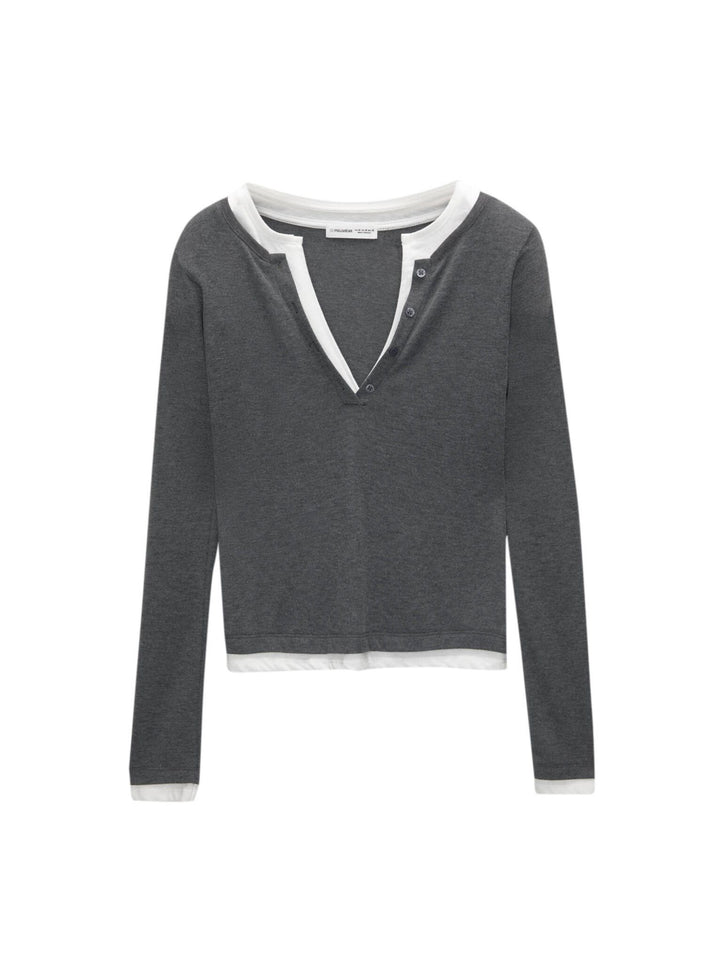 Moudda PULL & BEAR - T-Shirt Manches Longues - Double Tissu - Tunisie 1