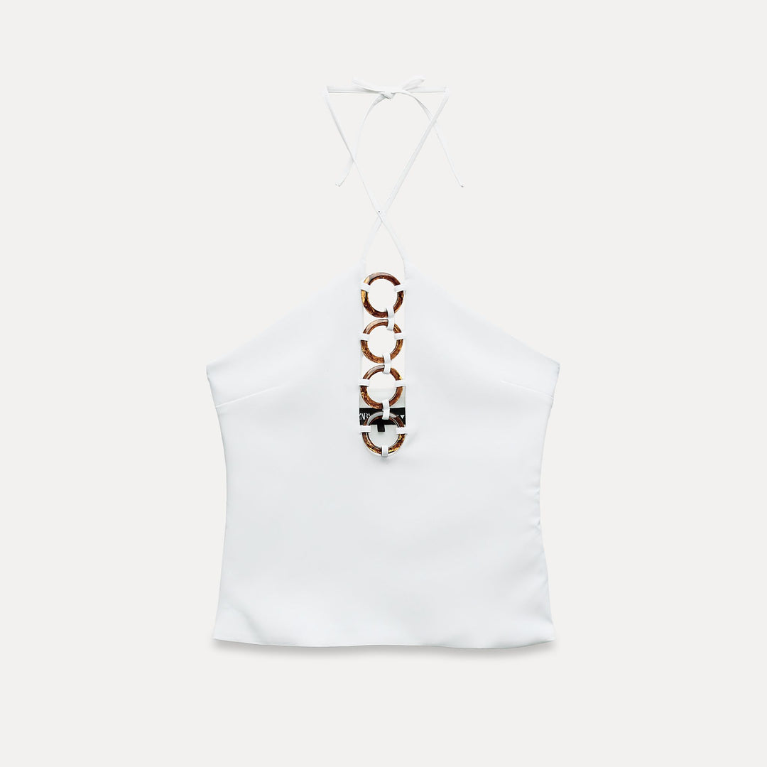 Moudda ZARA - Top élastique col licou œillets - Tunisie 2