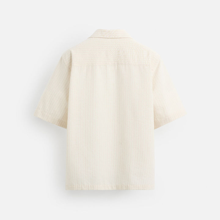 Moudda ZARA - Chemise - Col Bowling & Rayures (Nuit sans Lune & Citron Vert) - Tunisie 2
